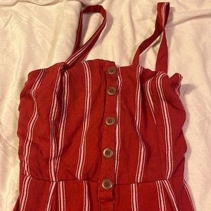 Takara Jumpsuit Red Small Womens Long Summer Romper Striped